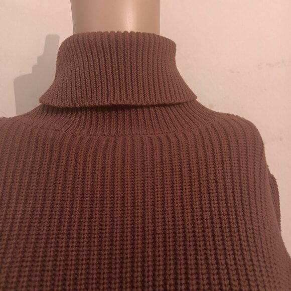 Gap Brown Ribbed turtleneck Sweater Size Small - Picture 2 of 6